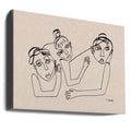 People Beige by Caroline Gräntz | Line Art Drawing, Large Canvas Wall Art Print | Artsy Earth