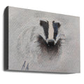 Badger Watercolor by Annette Armitage | Wildlife Animal Illustration, Large Canvas Wall Art Print | Artsy Earth