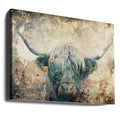 Highland Cow Art by Rafal Kulik | Pastoral Farm Animal, Large Canvas Wall Art Print | Artsy Earth