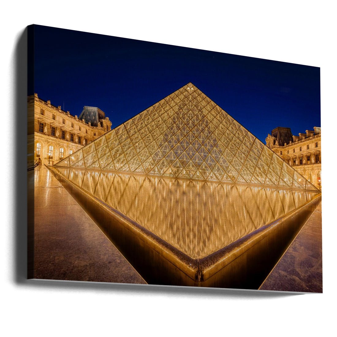 Louvre Pyramid by Franco Farinati | Paris Historic Landmark, Large Canvas Wall Art Print | Artsy Earth