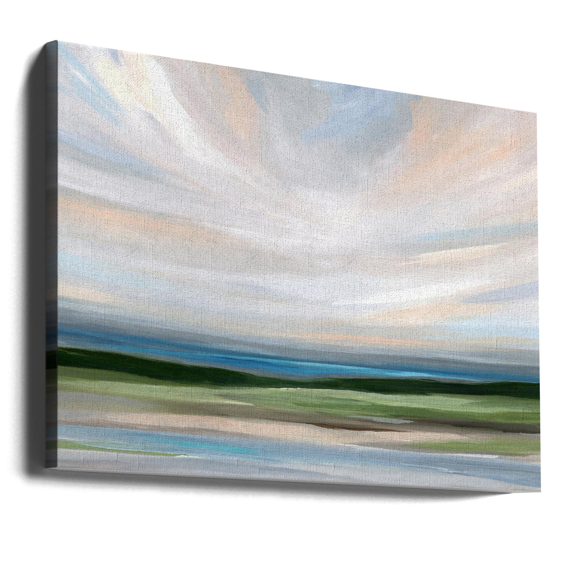 At Sunrise by Nicole Walsh | Peaceful Coastal Sunrise, Large Canvas Wall Art Print | Artsy Earth