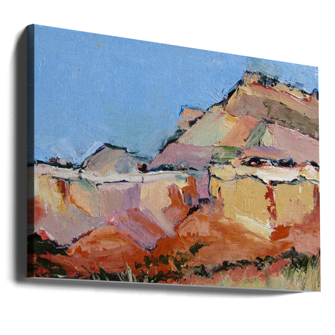 Ghost Ranch Morning by Maxine Shore | Watercolor Landscape Art, Large Canvas Wall Art Print | Artsy Earth