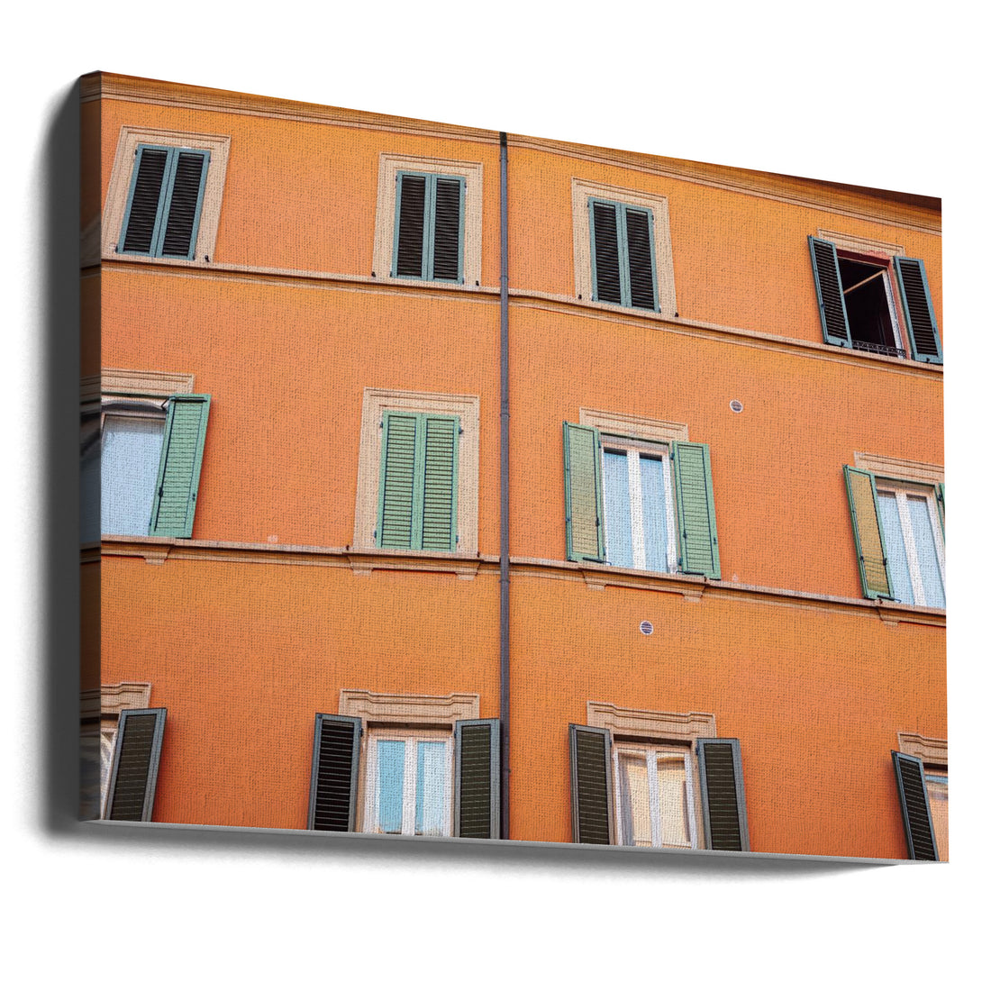 Orange Bologna Facade by Raisa Zwart | Italian Urban Architecture, Large Canvas Wall Art Print | Artsy Earth