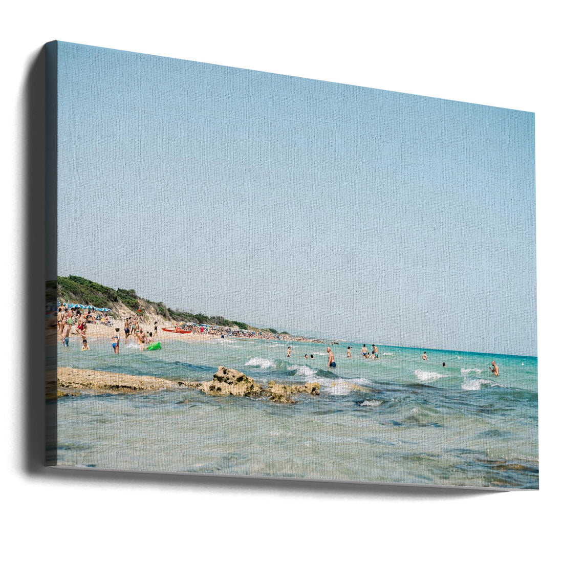 Ostuni Summer by Raisa Zwart | Italian Coastal Beach, Large Canvas Wall Art Print | Artsy Earth