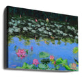 Pink Lotus Lilies in a Pond by Jukyong Park | Aquatic Floral Painting, Large Canvas Wall Art Print | Artsy Earth