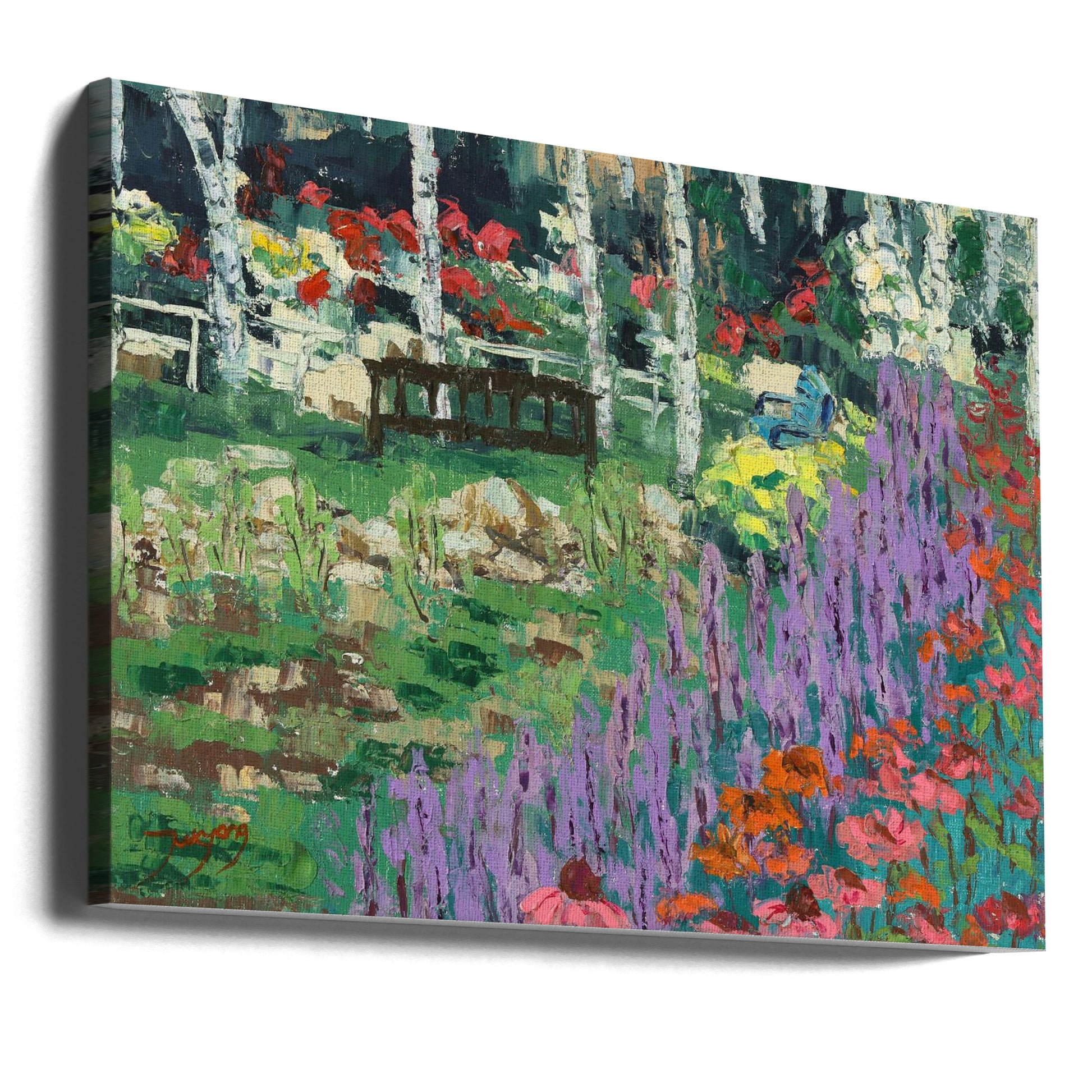 Flower Garden by Jukyong Park | Botanical Garden Painting, Large Canvas Wall Art Print | Artsy Earth