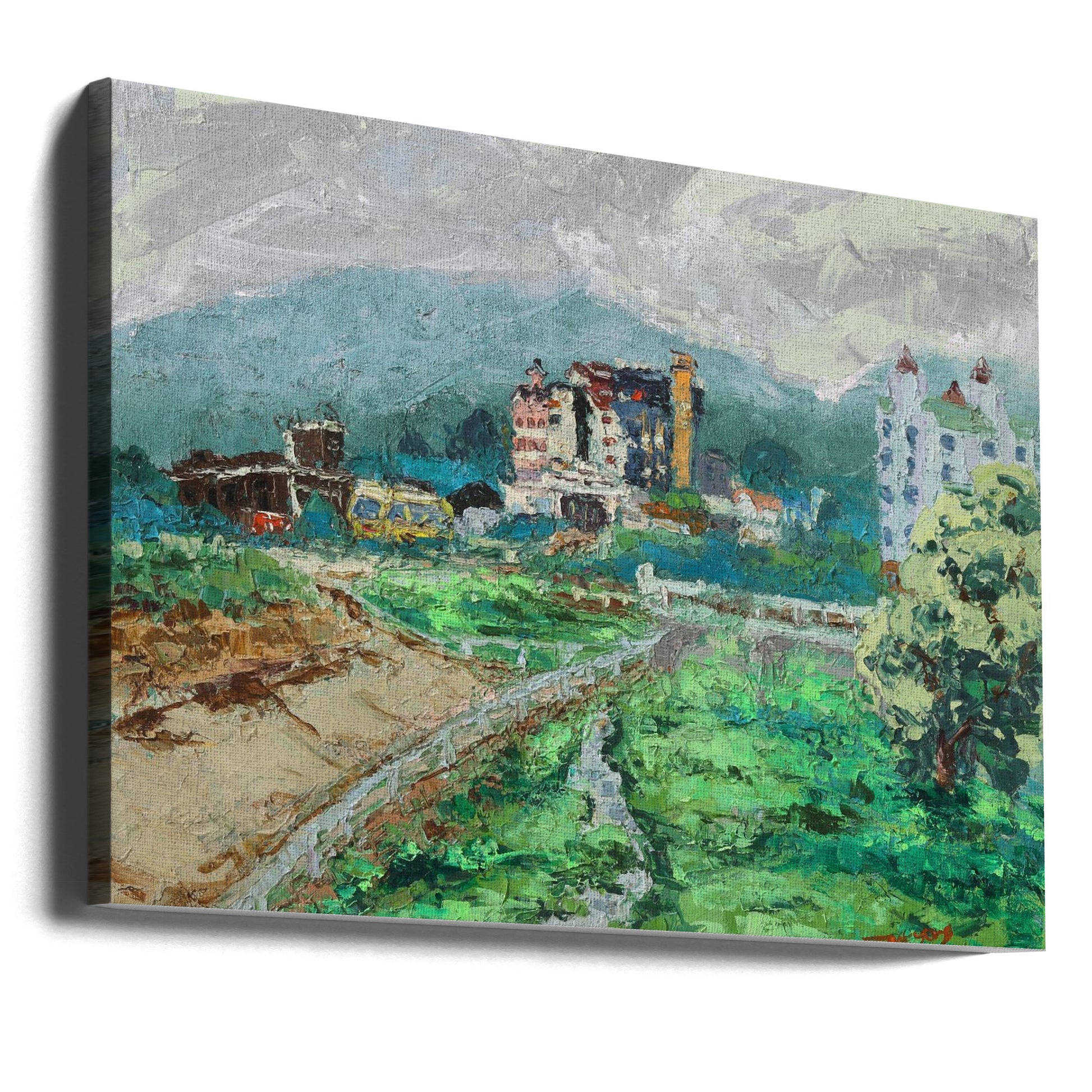 Hometown Landscape by Jukyong Park | Rural Countryside Scene, Large Canvas Wall Art Print | Artsy Earth