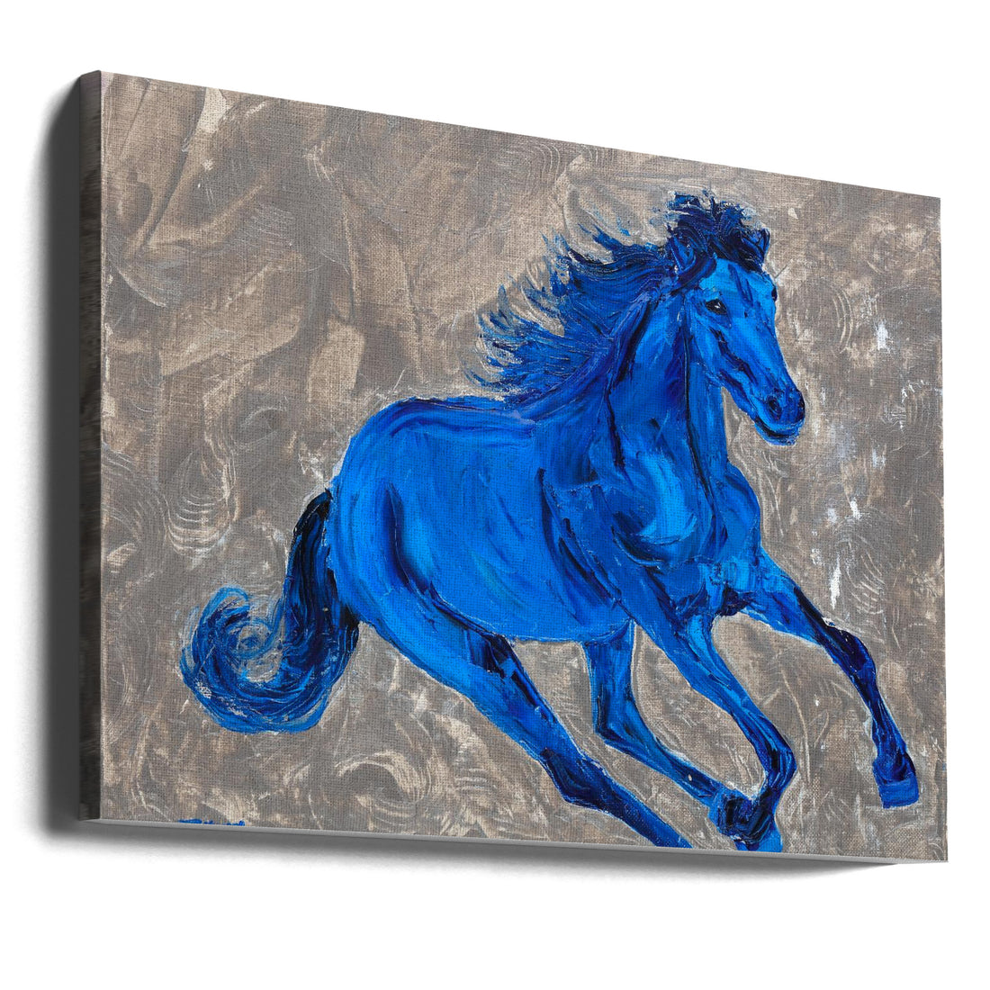 Blue Horse by Jukyong Park | Artistic Horse Painting, Large Canvas Wall Art Print | Artsy Earth