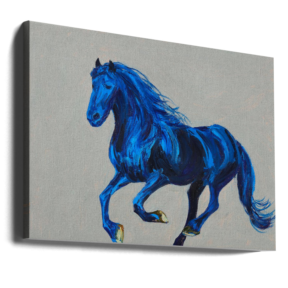 A Blue Horse by Jukyong Park | Dynamic Horse Painting, Large Canvas Wall Art Print | Artsy Earth