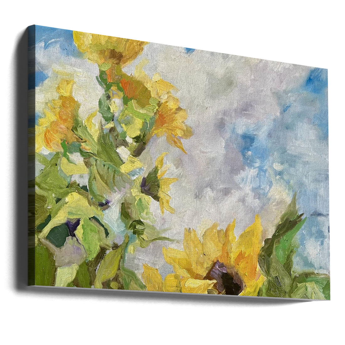 Field of Sunflowers by Alexandra Higgins | Watercolor Floral Painting, Large Canvas Wall Art Print | Artsy Earth