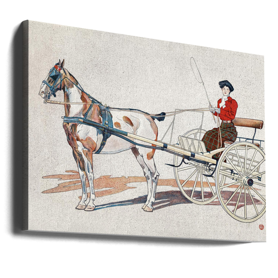 Kentucky Breaking Cart by Chromolithograph | Vintage Horse Carriage, Large Canvas Wall Art Print | Artsy Earth