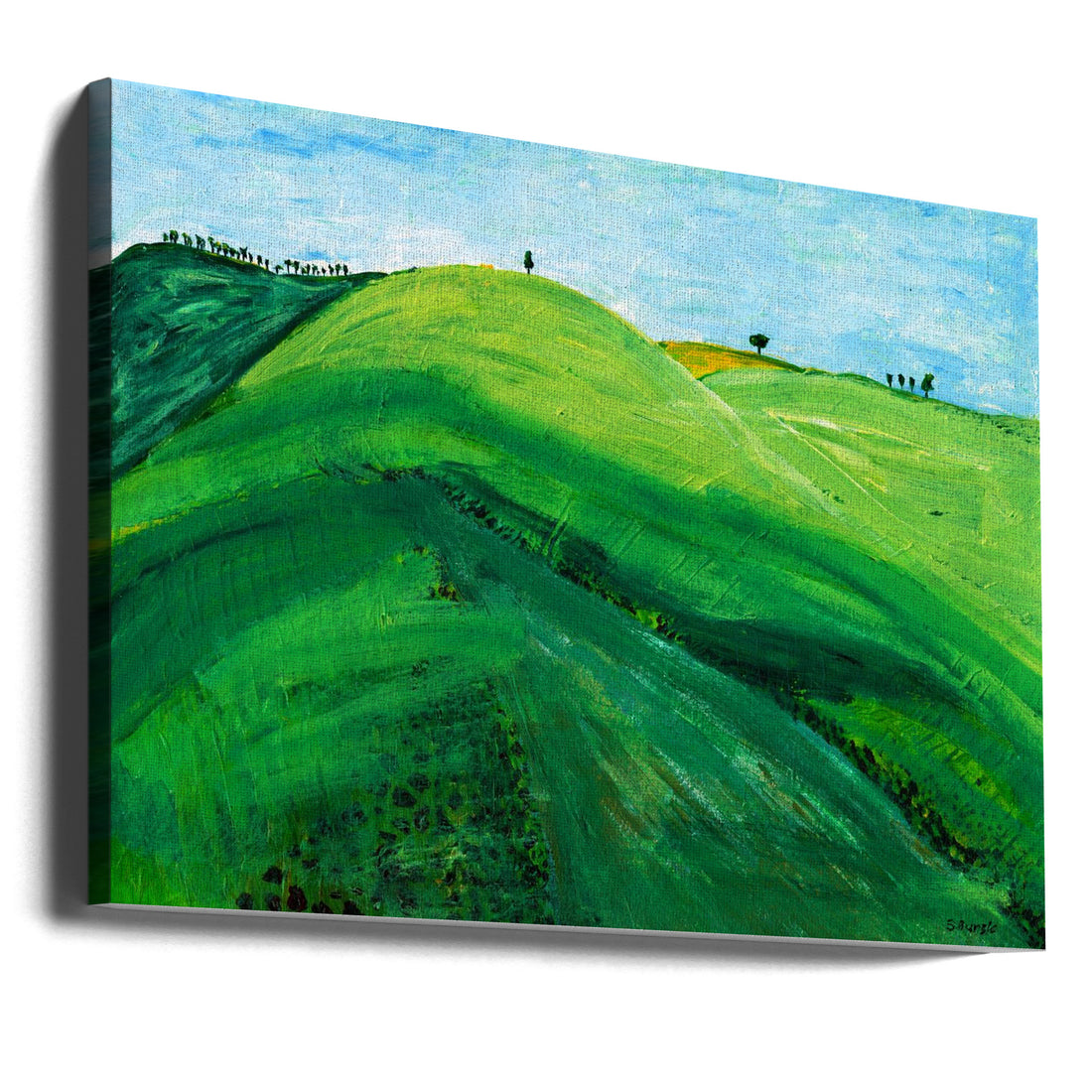 Green Hills by Sharyn Bursic | Green Countryside Landscape, Large Canvas Wall Art Print | Artsy Earth