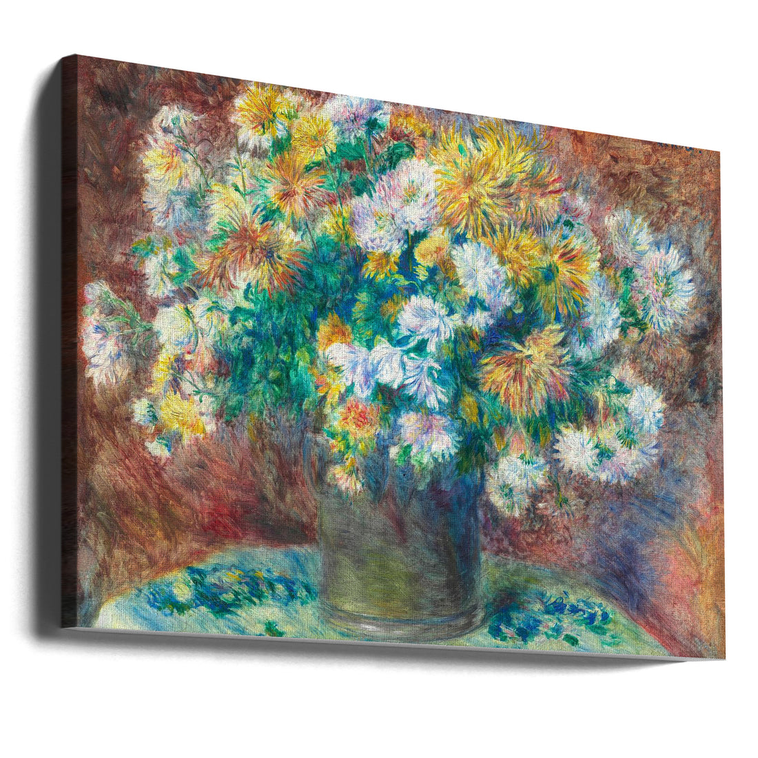 Chrysanthemums by Pierre Auguste Renoir | Floral Still Life, Large Canvas Wall Art Print | Artsy Earth