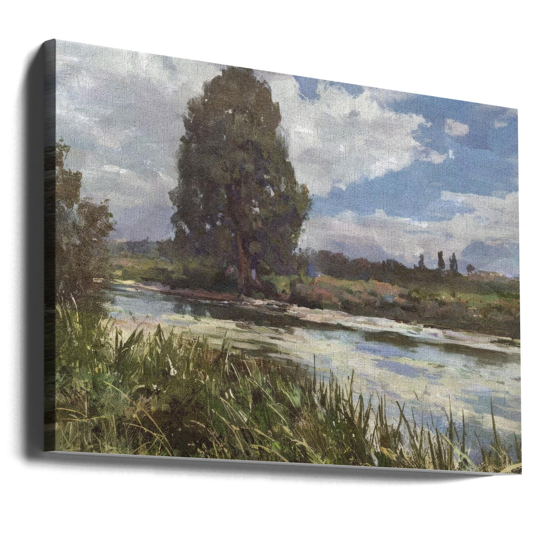 River Exe by Dan Hobday | Natural Landscape Painting, Large Canvas Wall Art Print | Artsy Earth