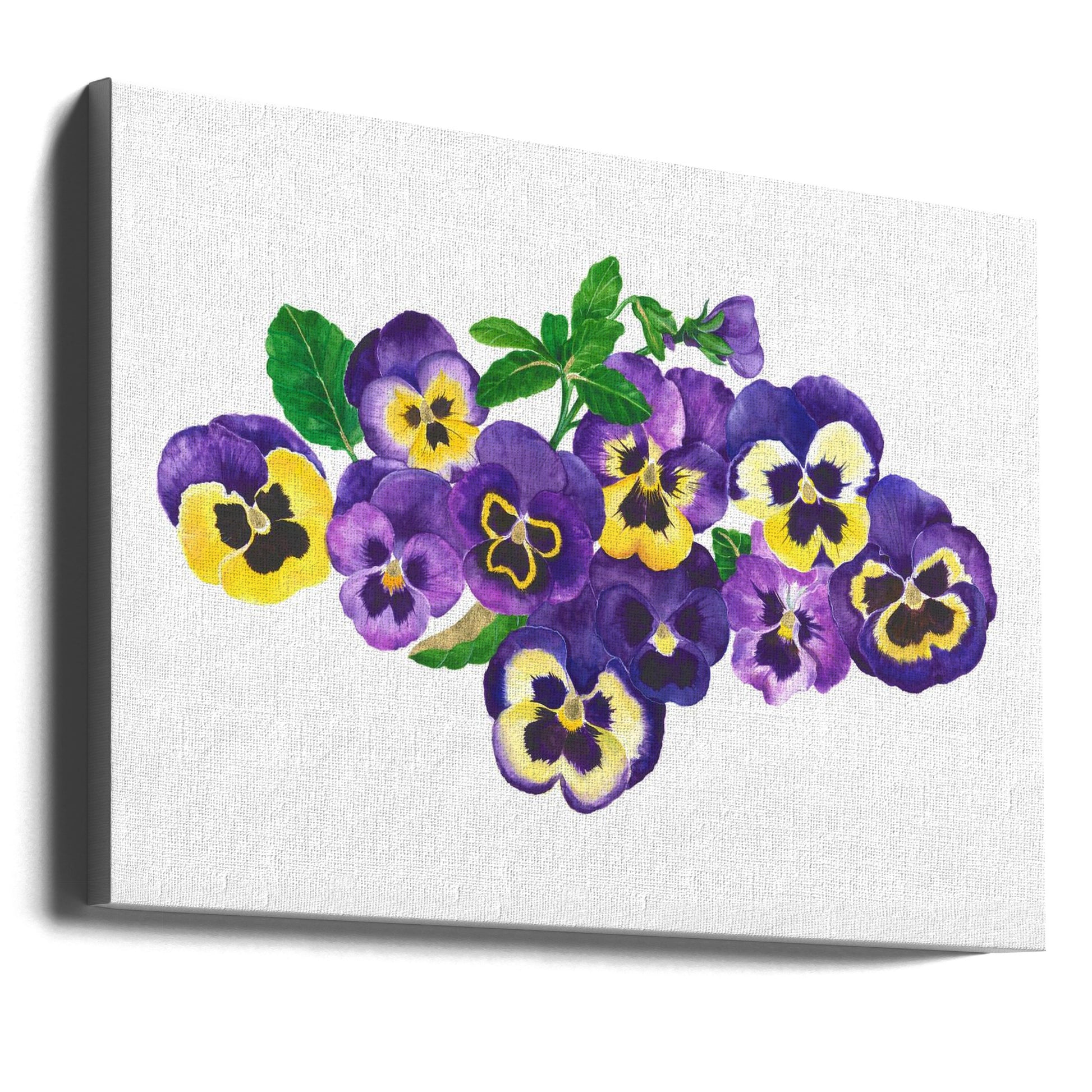 Purple Pansies by Isabelle Brent | Purple Floral Botanical, Large Canvas Wall Art Print | Artsy Earth