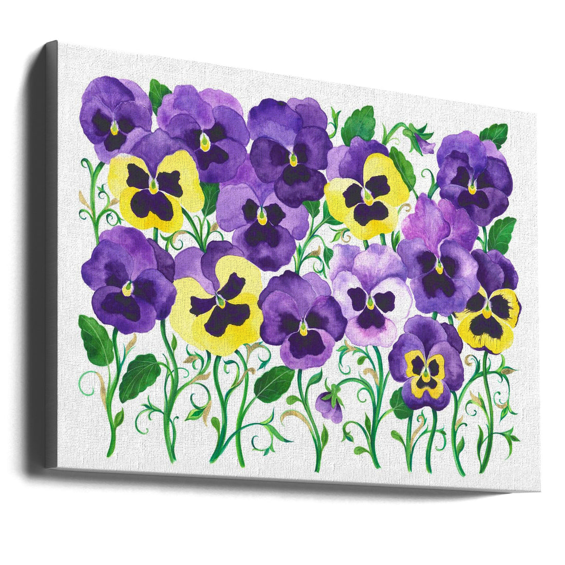 Pansy Field by Isabelle Brent | Purple Floral Botanical, Large Canvas Wall Art Print | Artsy Earth