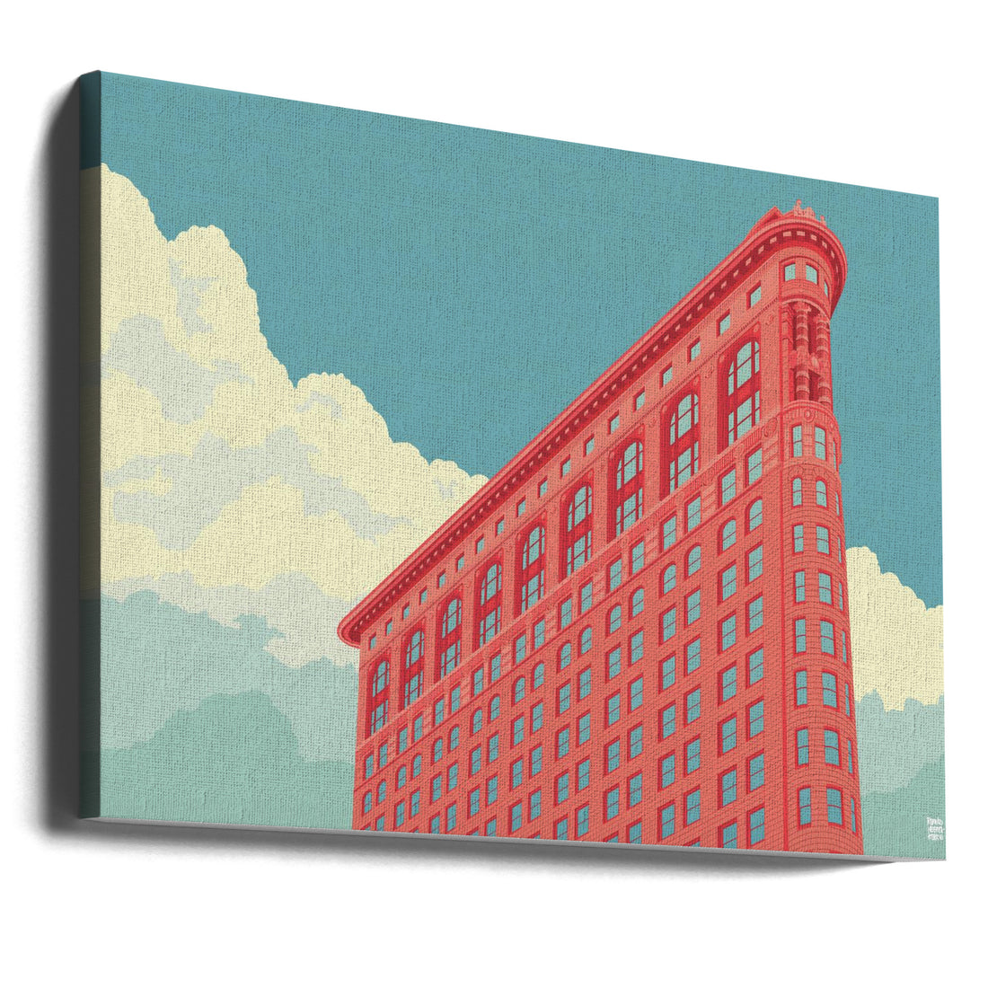 New York Flatiron Building by Remko Heemskerk | Nyc Architecture Landmark, Large Canvas Wall Art Print | Artsy Earth