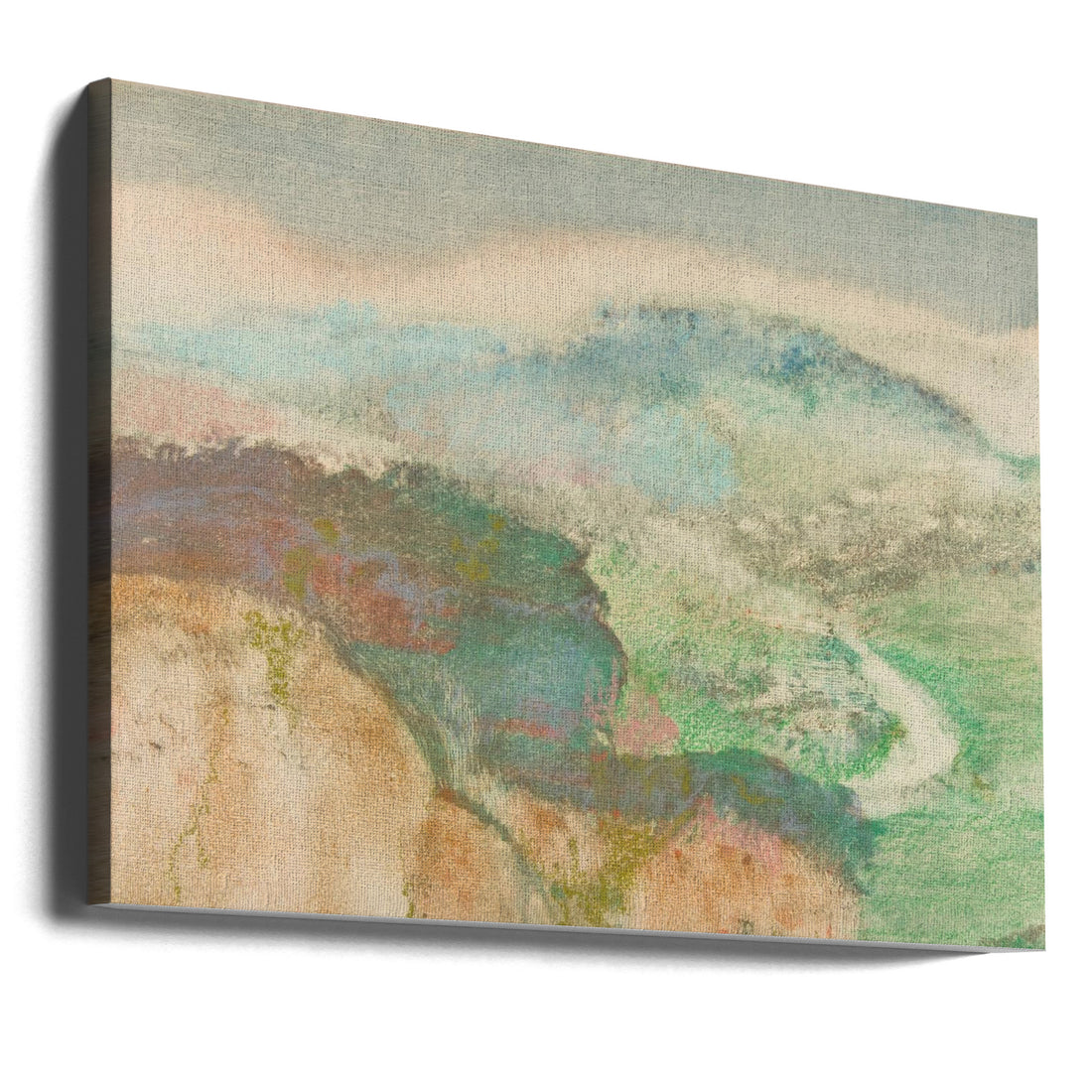 Landscape by Edgar Degas | Watercolor Landscape Painting, Large Canvas Wall Art Print | Artsy Earth