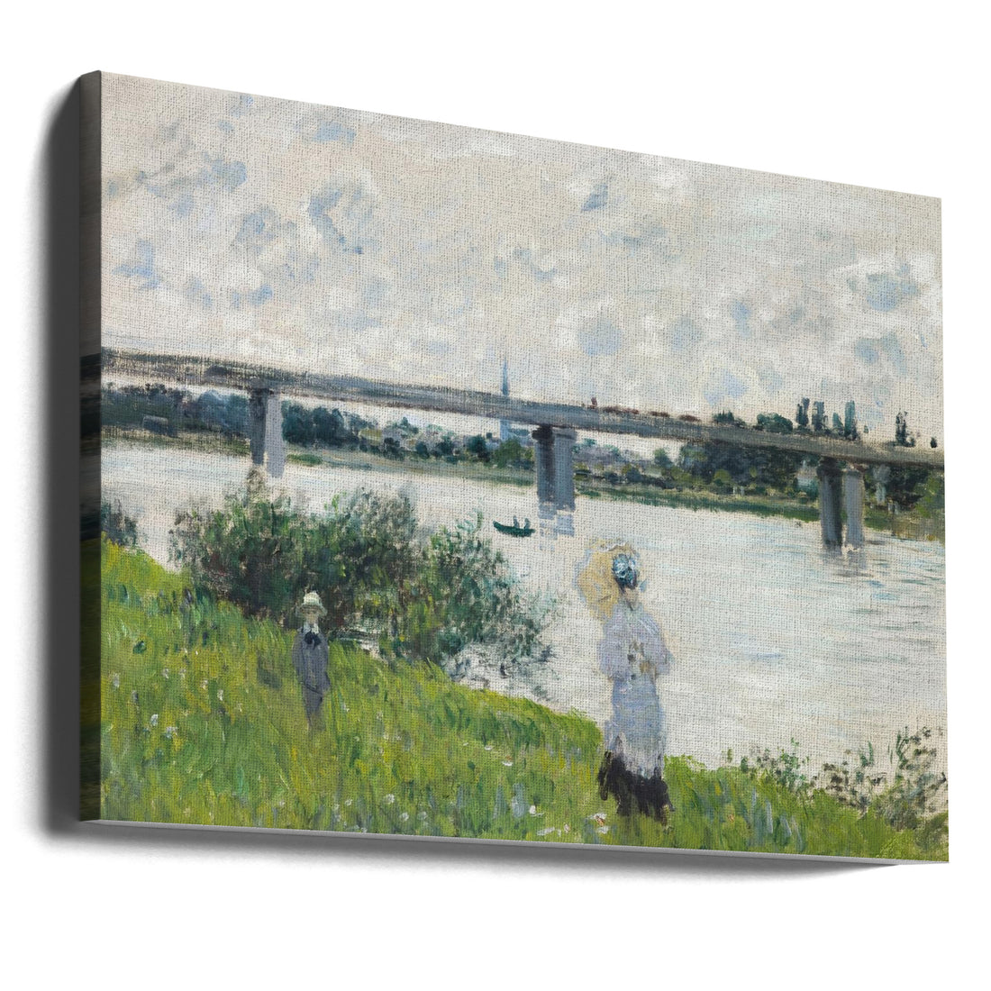 Railroad Bridge Argenteuil by Claude Monet | Outdoor Landscape Painting, Large Canvas Wall Art Print | Artsy Earth