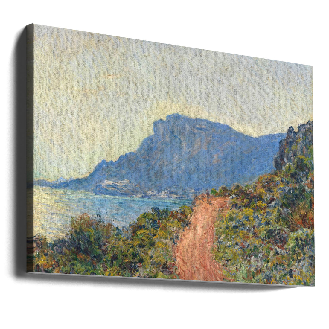 La Corniche Monaco by Claude Monet | Painted Mountain Landscape, Large Canvas Wall Art Print | Artsy Earth