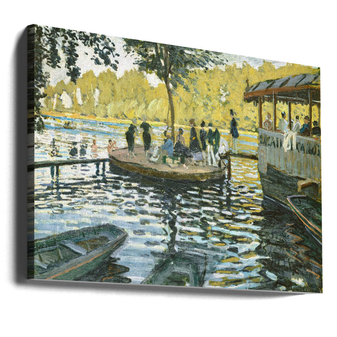 La Grenouillère by Claude Monet | Painted Lake Landscape, Large Canvas Wall Art Print | Artsy Earth