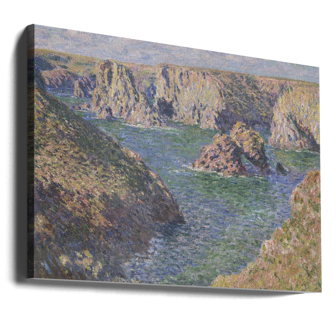 Port Domois Belle Isle by Claude Monet | Coastal Cliff Landscape, Large Canvas Wall Art Print | Artsy Earth