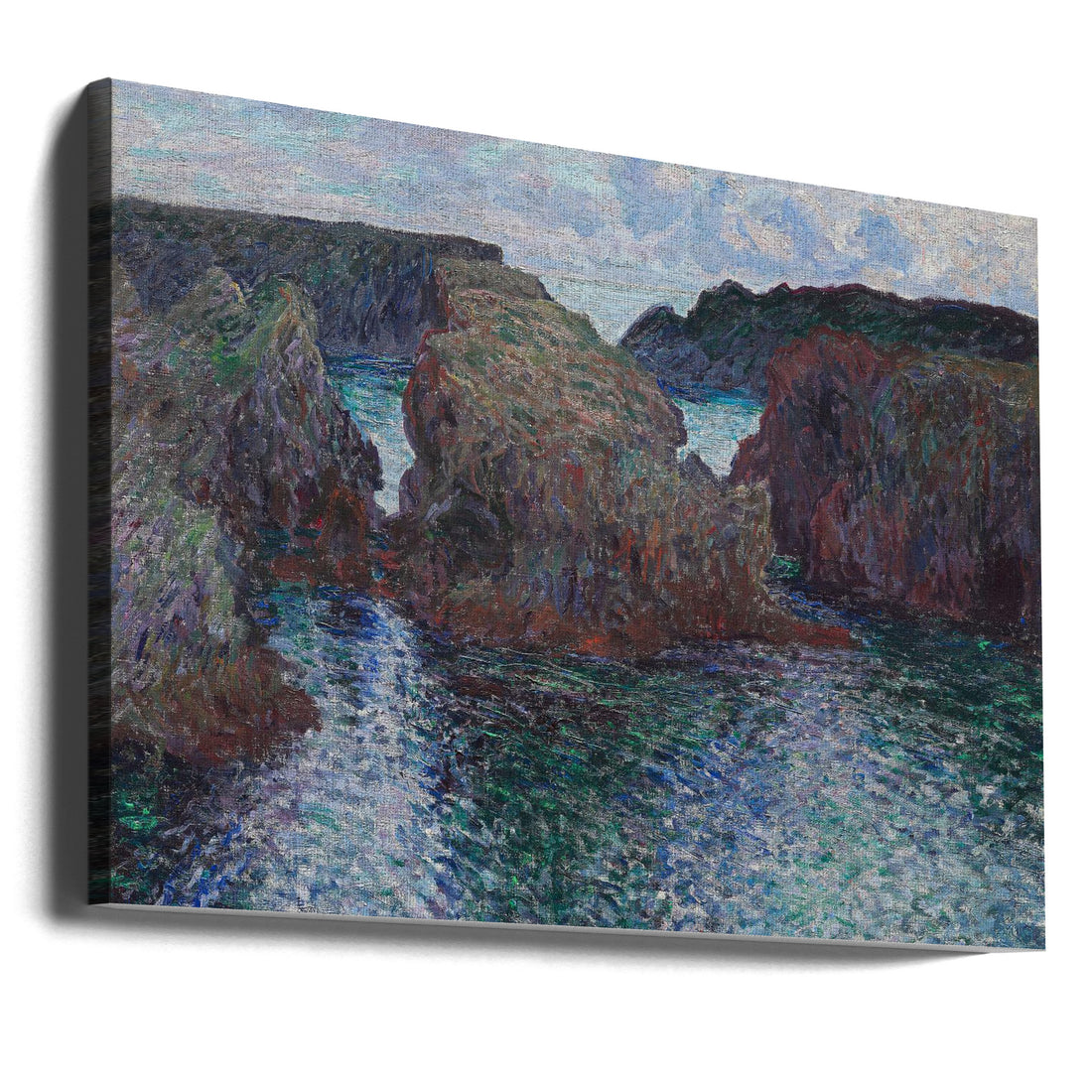 Rocks At Port Goulphar by Claude Monet | Painted Seascape Landscape, Large Canvas Wall Art Print | Artsy Earth