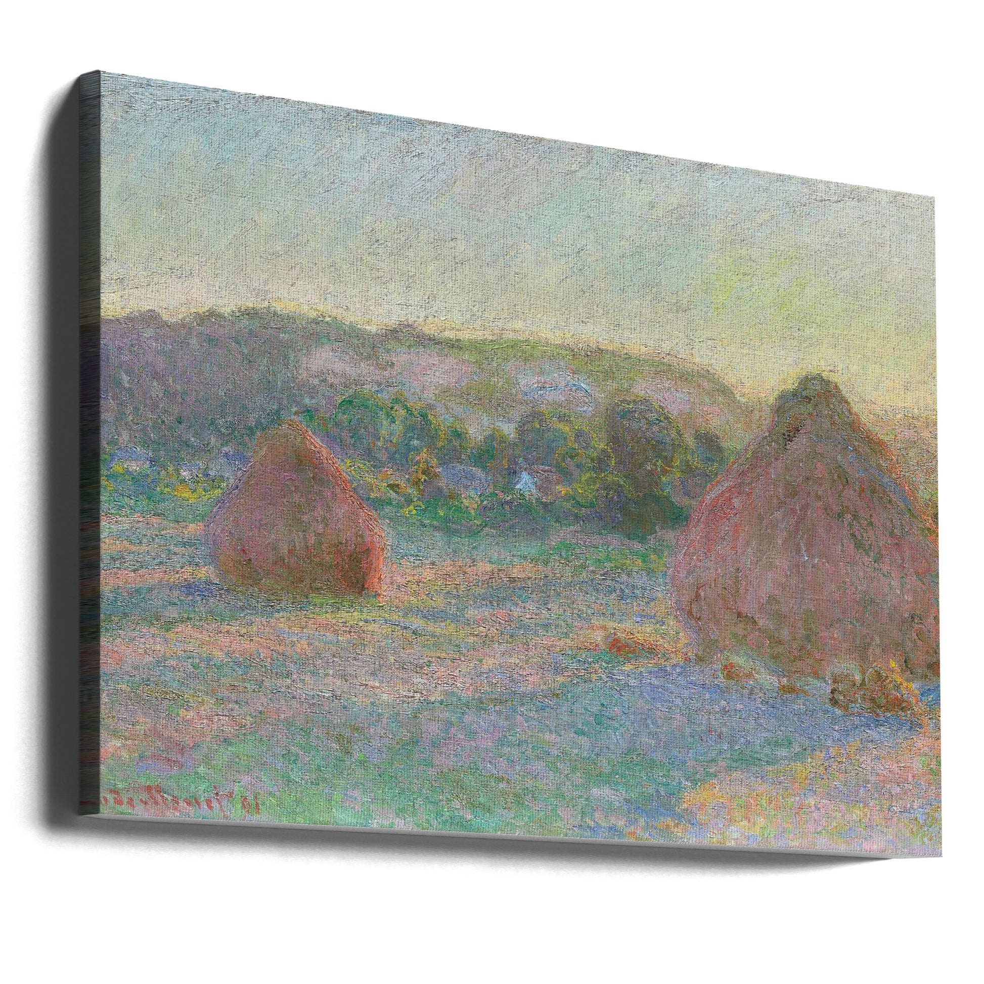 Stacks of Wheat by Claude Monet | Painted Landscape Art, Large Canvas Wall Art Print | Artsy Earth