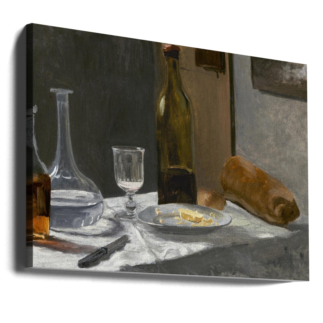 Still Life With Bottle by Claude Monet | Wine Glass Tableware, Large Canvas Wall Art Print | Artsy Earth