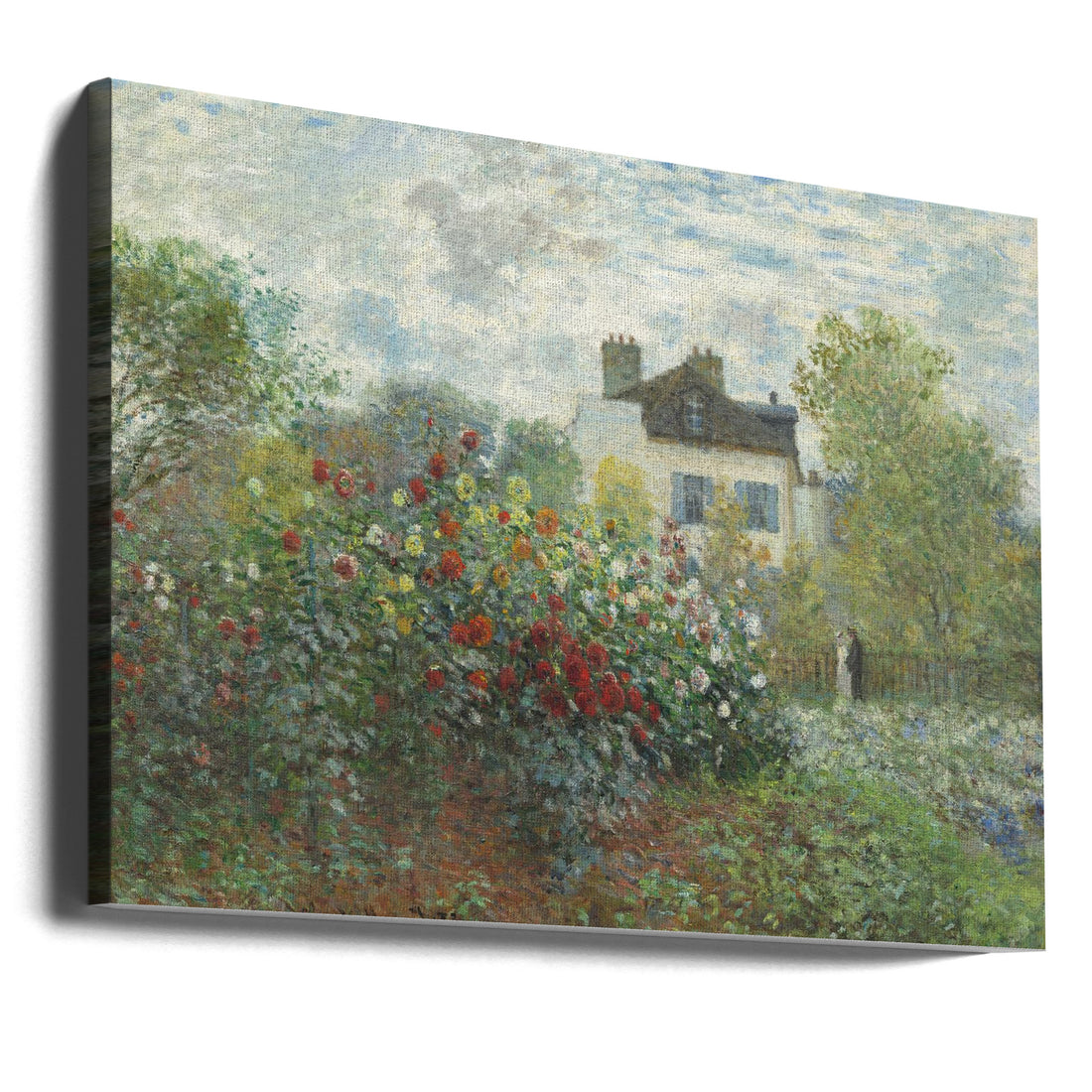 Artist Garden Dahlias by Claude Monet | Floral Garden Painting, Large Canvas Wall Art Print | Artsy Earth