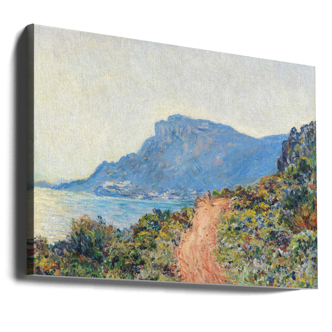 The Corniche Monaco by Claude Monet | Painted Mountain Landscape, Large Canvas Wall Art Print | Artsy Earth