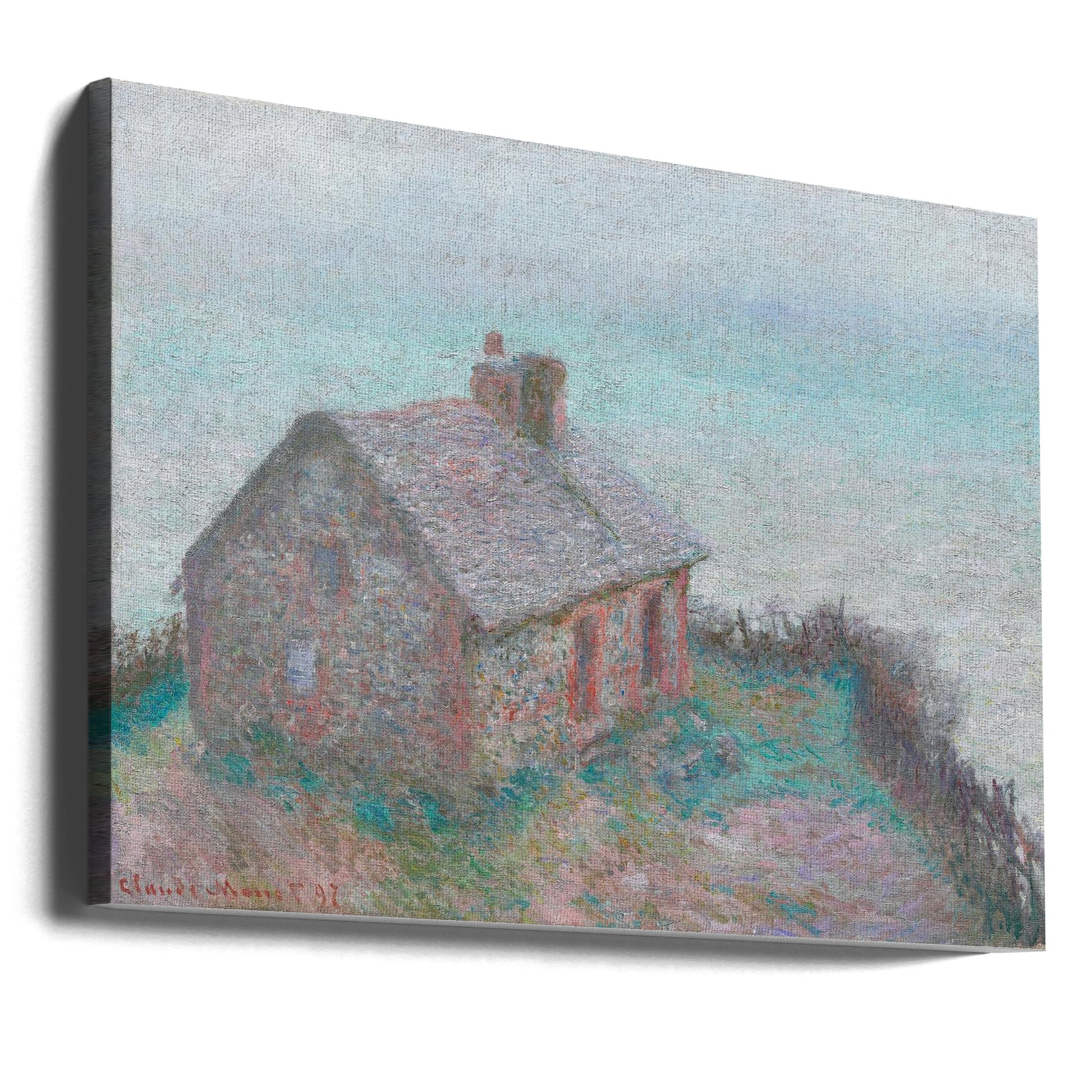 Customs House Varengeville by Claude Monet | Painted Landscape Building, Large Canvas Wall Art Print | Artsy Earth