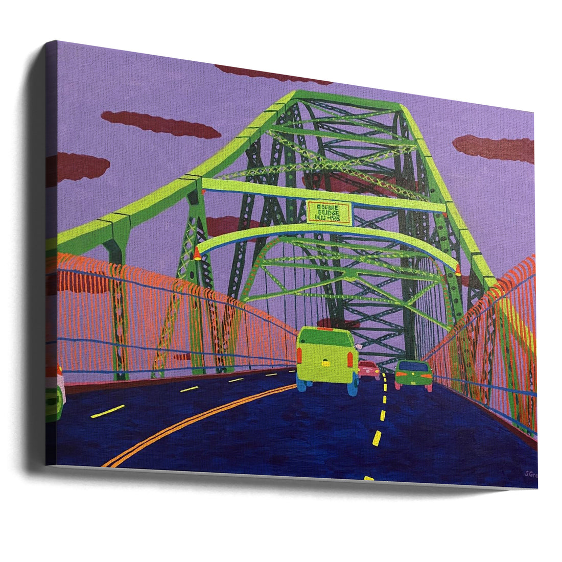 Bridge to Cape Cod by Sue Graef | Painted Bridge Architecture, Large Canvas Wall Art Print | Artsy Earth