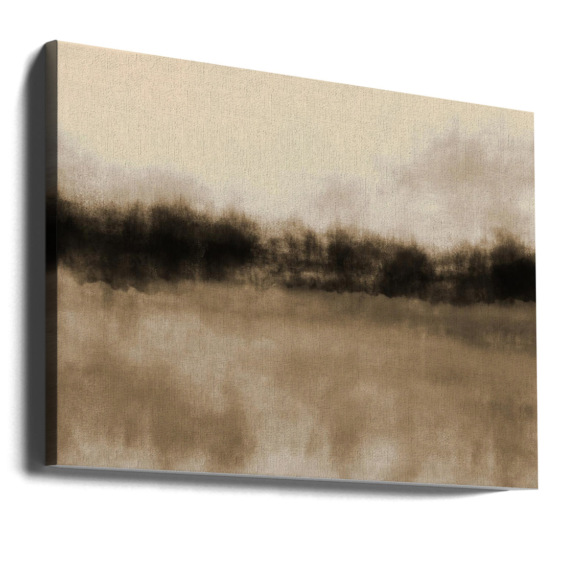 Abstract Landscape in earthy tones by Dina Dankers | Foggy Forest Waterscape, Large Canvas Wall Art Print | Artsy Earth