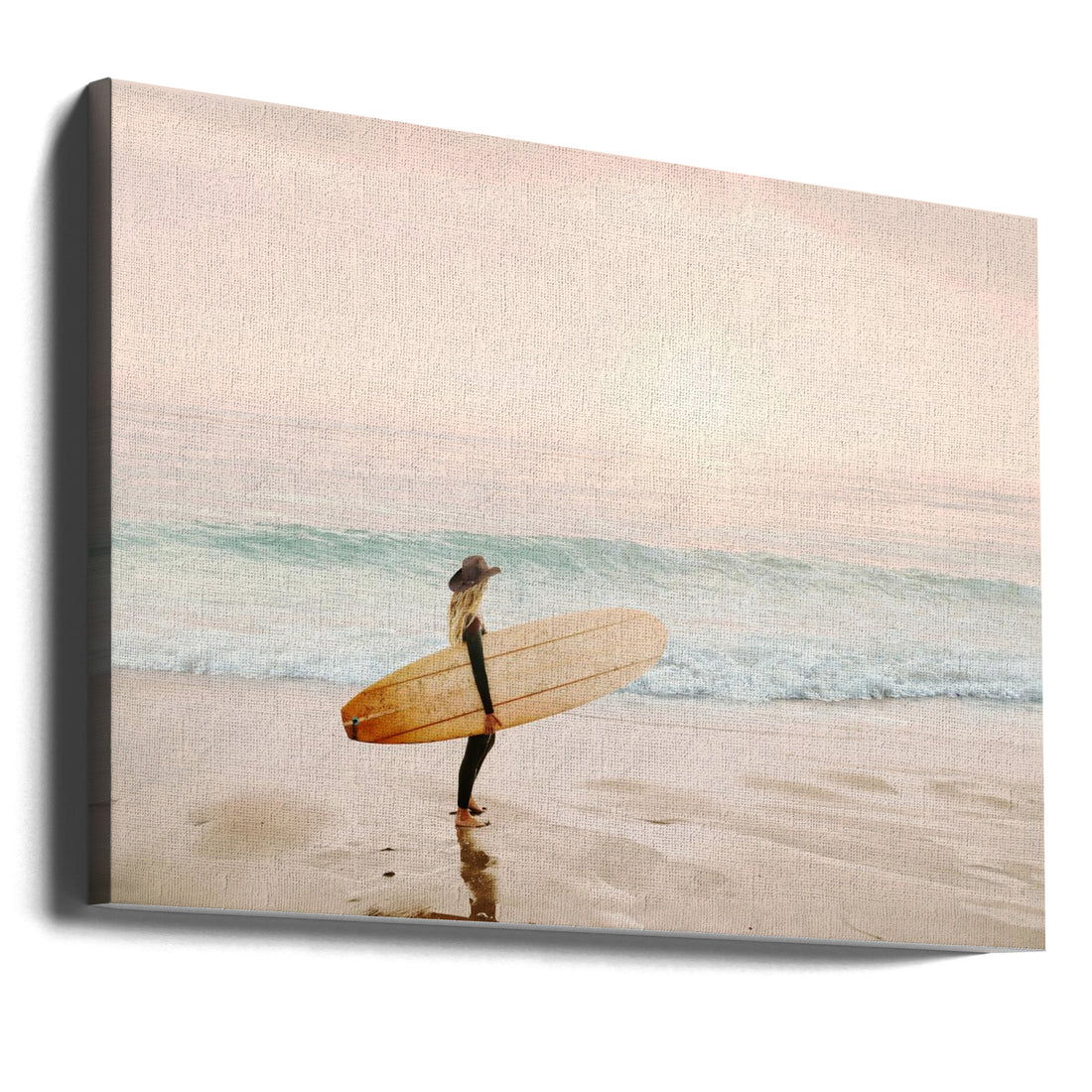 Surfer Cowgirl by Kathrin Pienaar | Beach Sunset Portrait, Large Canvas Wall Art Print | Artsy Earth