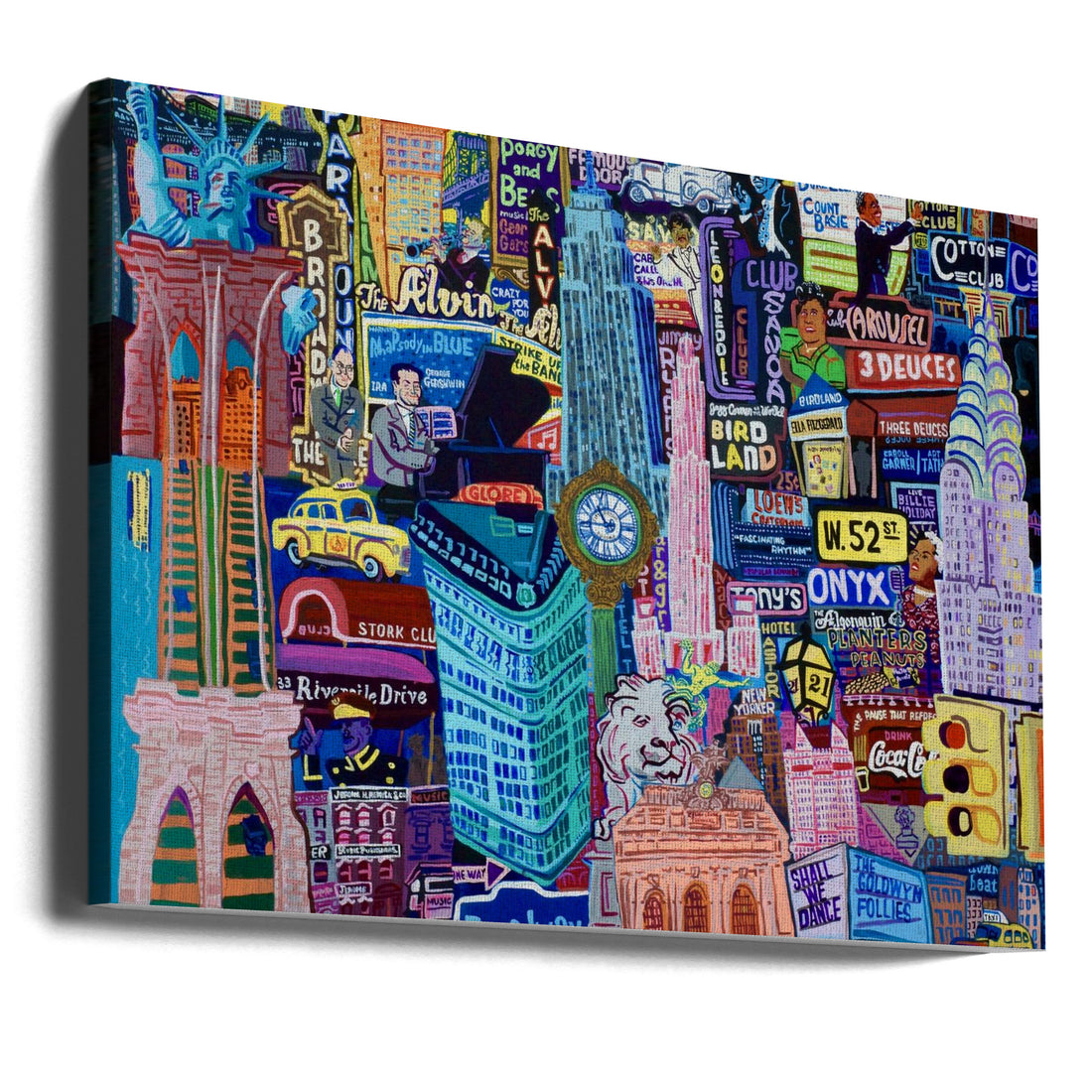 Gershwin's New York by Steve Spencer | Manhattan Jazz Art, Large Canvas Wall Art Print | Artsy Earth