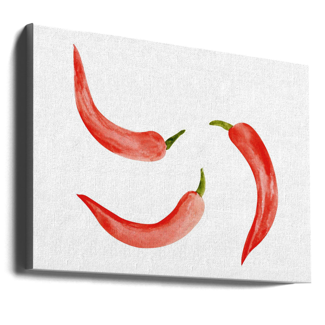 Hot Chili Pepper by Kathrinmay | Spicy Watercolor Illustration, Large Canvas Wall Art Print | Artsy Earth