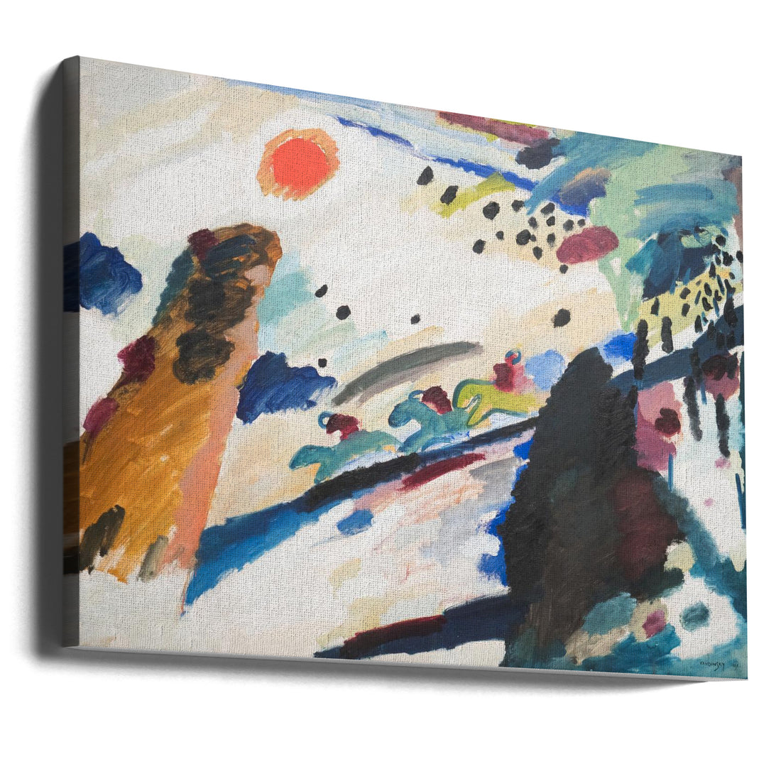 Romantic Landscape by Wassily Kandinsky | Abstract Expressionist Painting, Large Canvas Wall Art Print | Artsy Earth