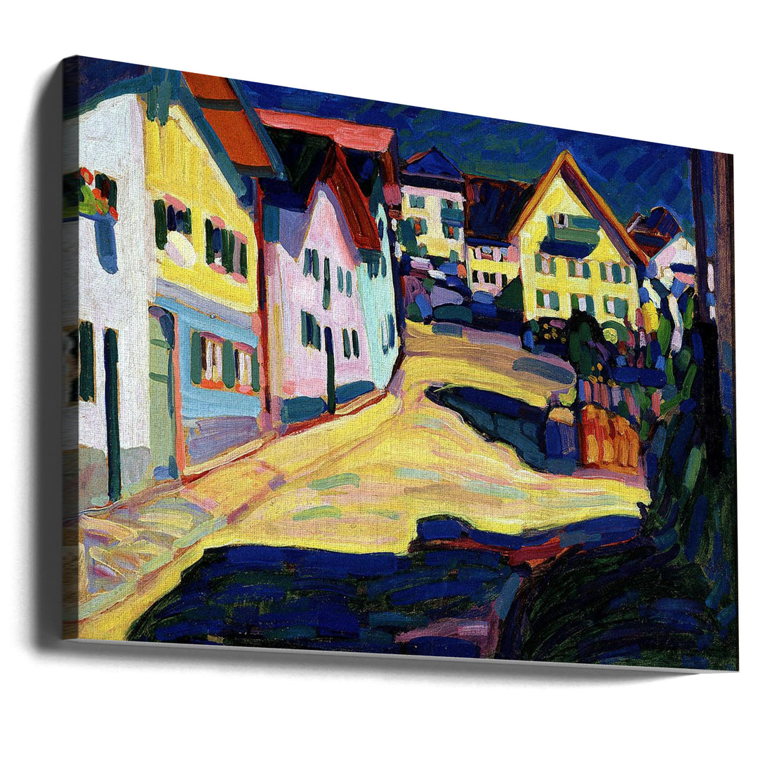 Murnau Street View by Wassily Kandinsky | Expressionist Village Scene, Large Canvas Wall Art Print | Artsy Earth