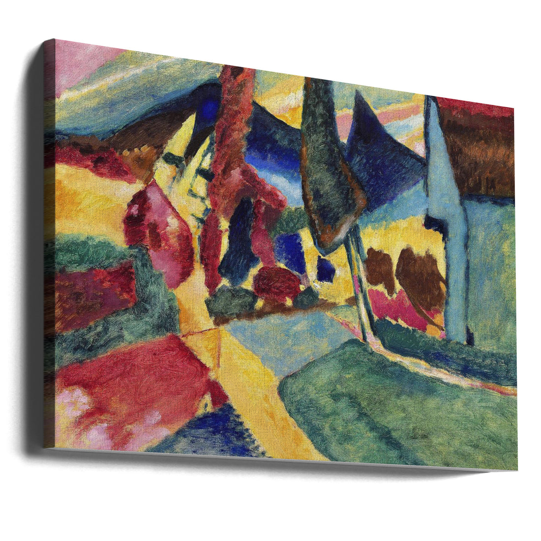 Landscape With Two Poplars by Wassily Kandinsky | Abstract Landscape Art, Large Canvas Wall Art Print | Artsy Earth