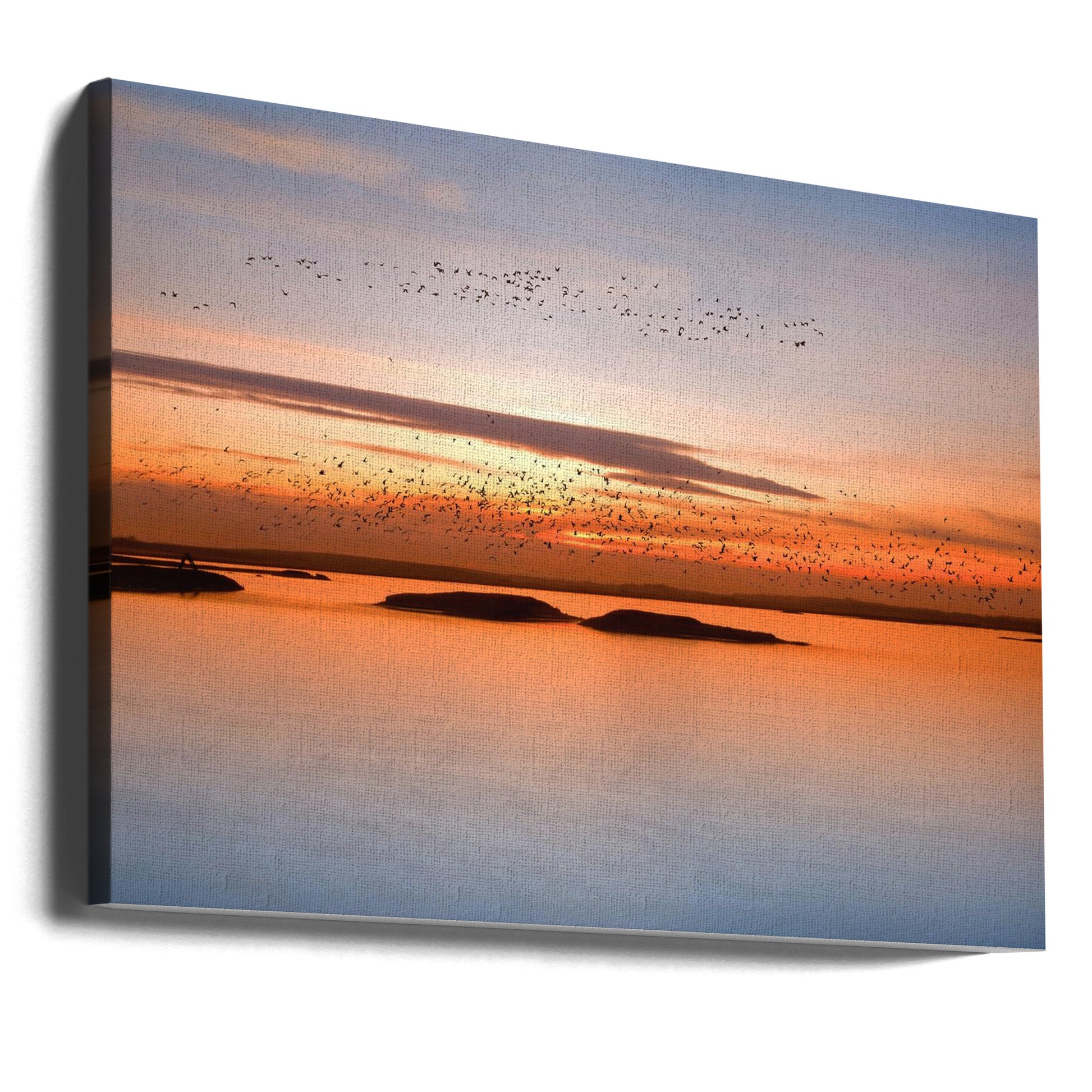 Lakeside Sunset by Piotr Krol (bax) | Twilight Lake Landscape, Large Canvas Wall Art Print | Artsy Earth