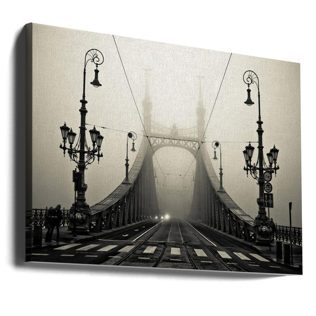 The Bridge by Arminmarten | Foggy Budapest Bridge, Large Canvas Wall Art Print | Artsy Earth