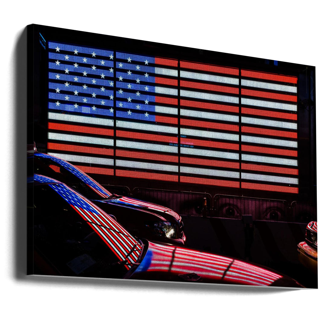 America is watching you by Hervé Loire | Manhattan Night Traffic, Large Canvas Wall Art Print | Artsy Earth