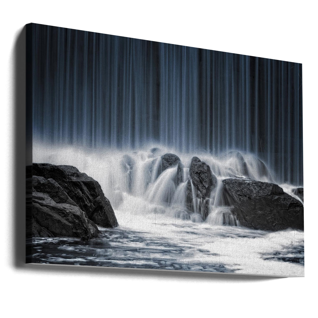 The Blue Curtain by Keijo Savolainen | Flowing Waterfall Landscape, Large Canvas Wall Art Print | Artsy Earth