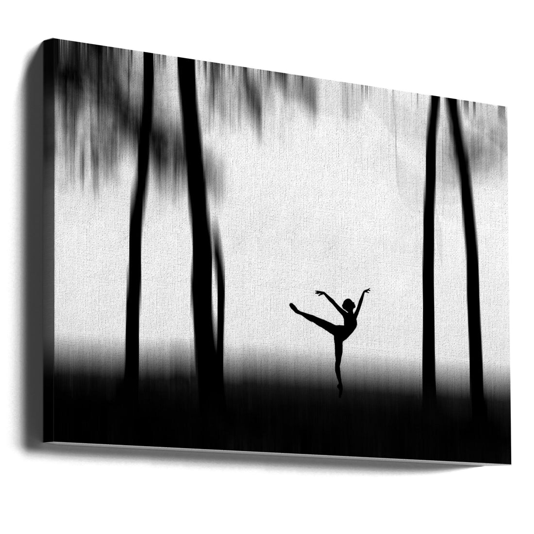 Ballet Dancer Silhouette by Bocah Bocor | Graceful Dance Performance, Large Canvas Wall Art Print | Artsy Earth