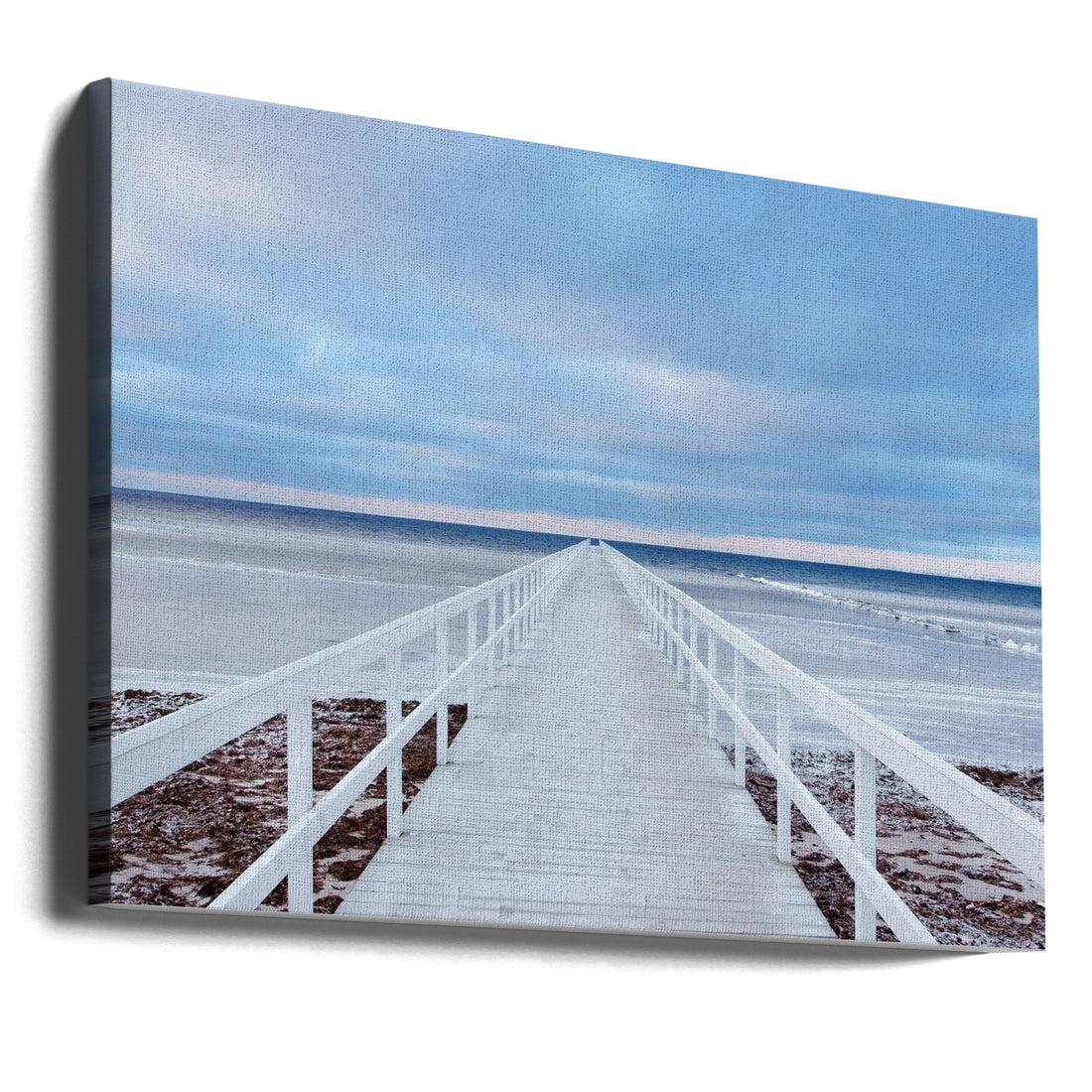 Coastal Bridge View by Jacek Oleksinski | Ocean Pier Landscape, Large Canvas Wall Art Print | Artsy Earth