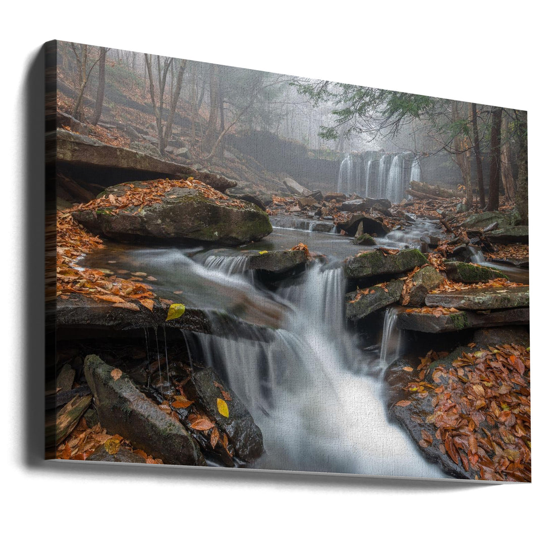 Morning Fog by Nick Kalathas | Misty Waterfall Landscape, Large Canvas Wall Art Print | Artsy Earth