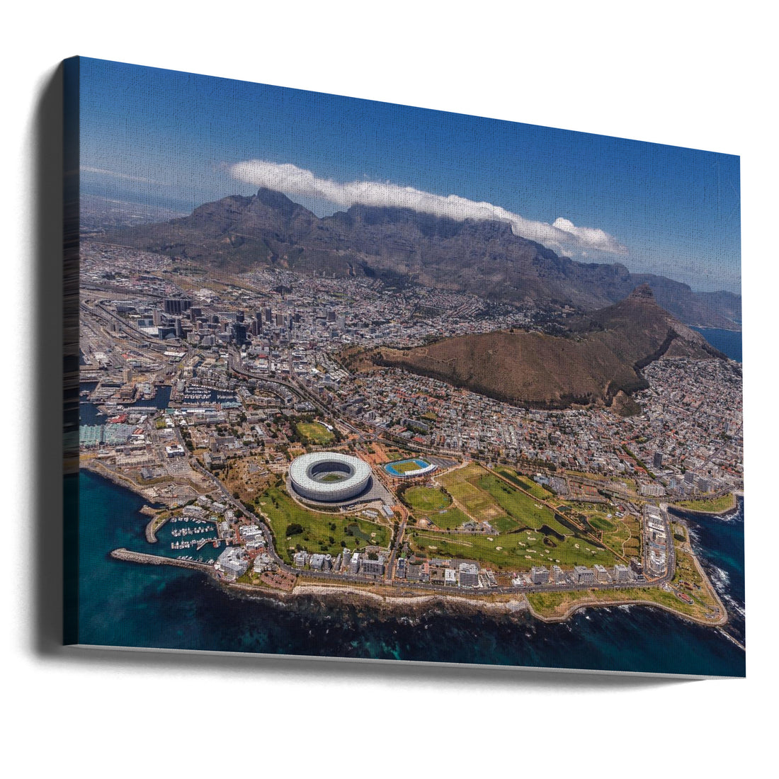 Cape Town Aerial by Michael Jurek | Coastal Cityscape View, Large Canvas Wall Art Print | Artsy Earth