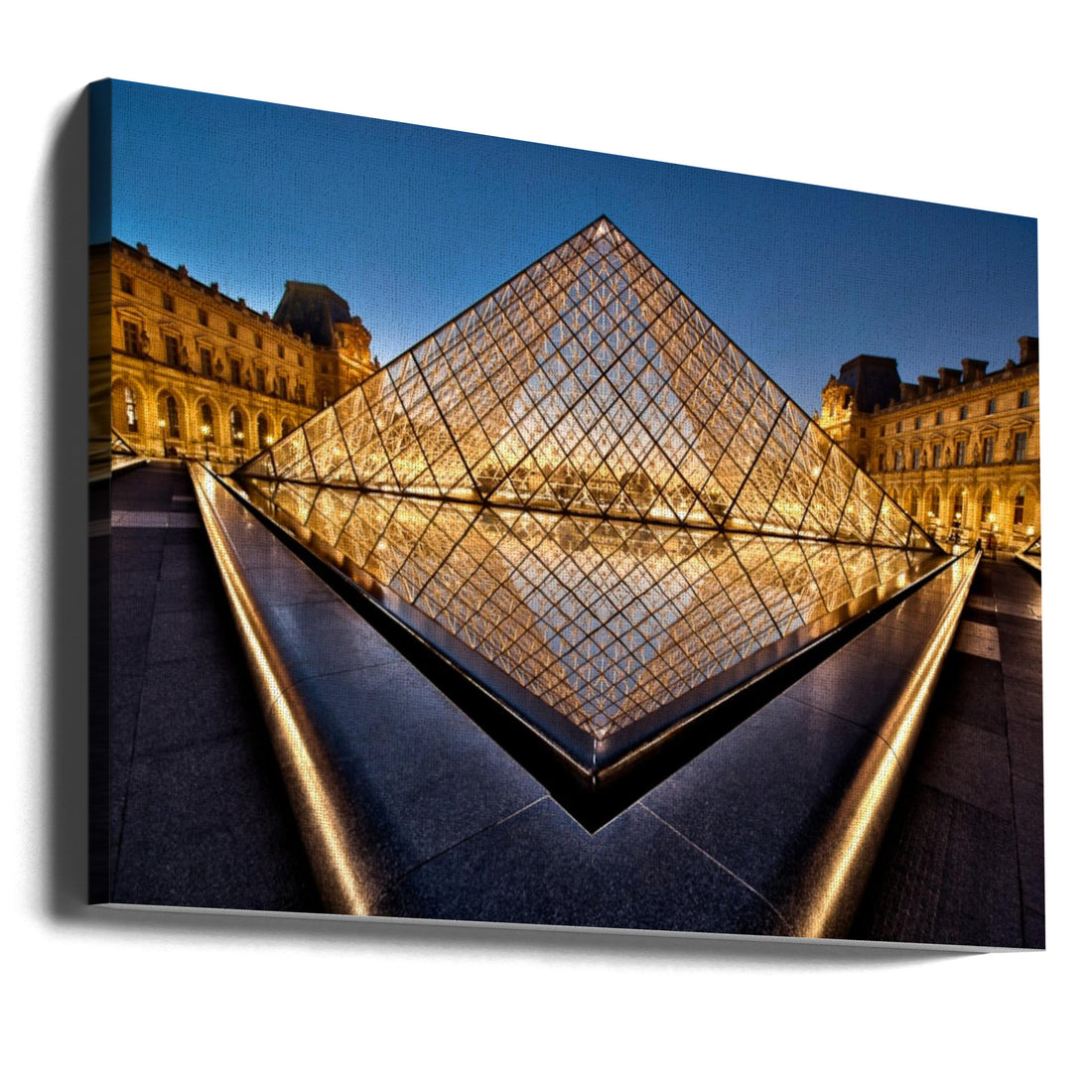 Glass Pyramid Paris by Marc Pelissier | Iconic Louvre Architecture, Large Canvas Wall Art Print | Artsy Earth