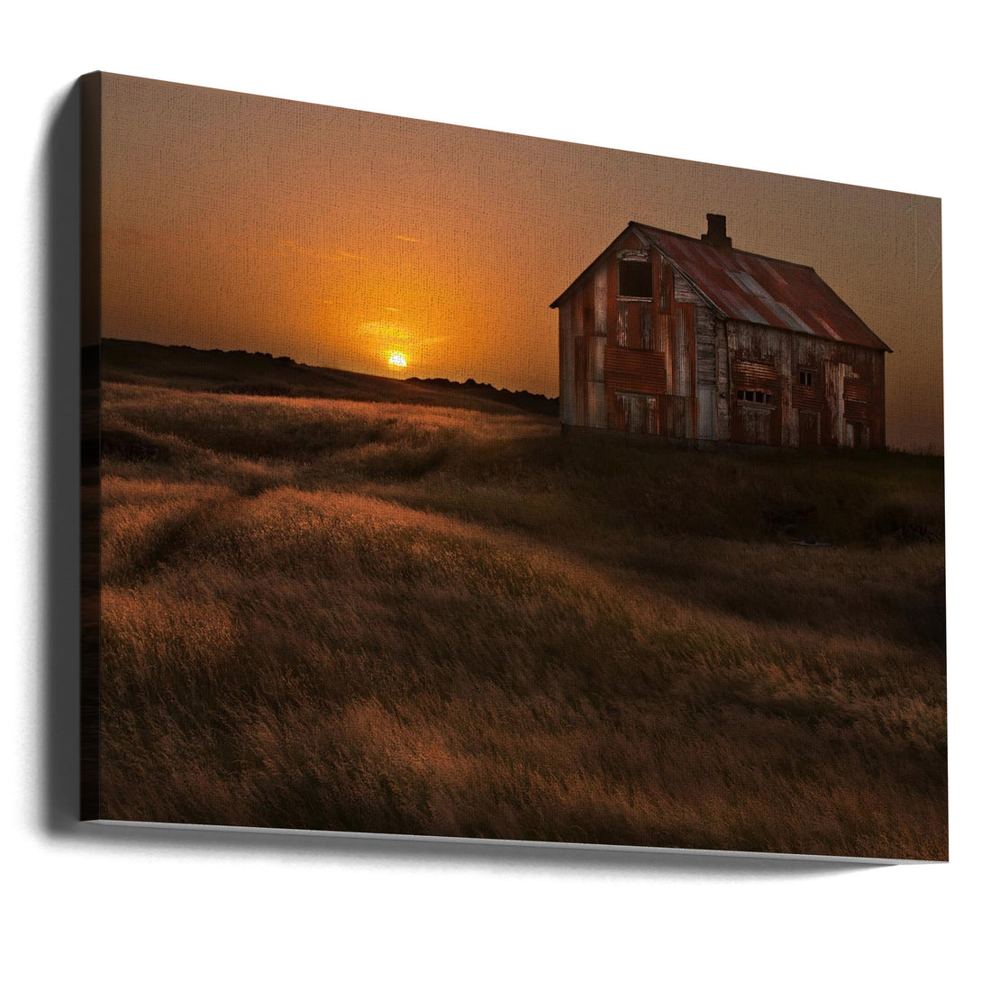 September Sun by Bragi Ingibergsson - Brin | Rural Sunset Landscape, Large Canvas Wall Art Print | Artsy Earth